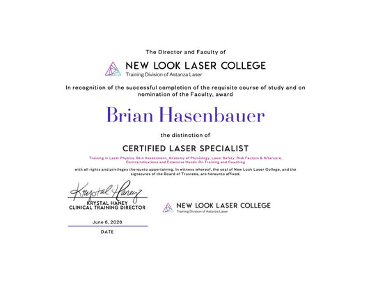 Training Certificate - Reprinting